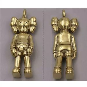 KAWS SOLID BRASS FIGURE JEWELRY PENDANT W/EYELET